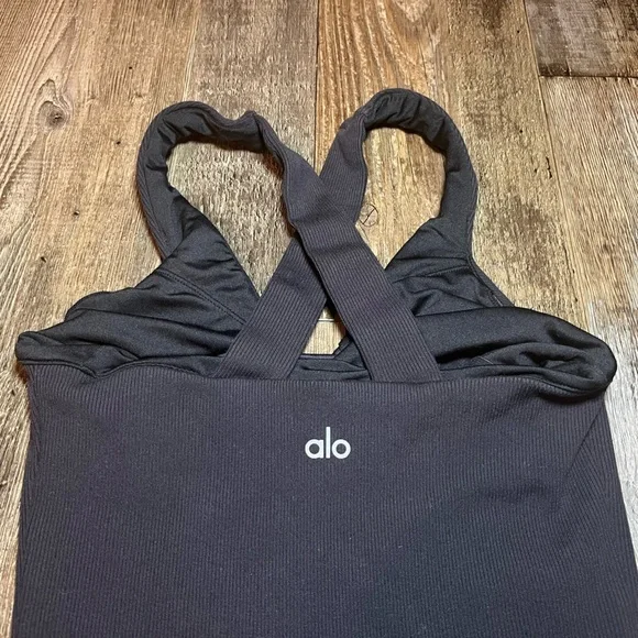 Alo Elevate Rib Tank Top in Black Women’s Size X-Small - Picture 5 of 6